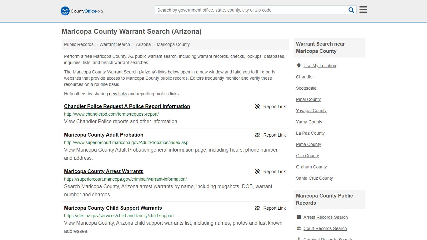Warrant Search - Maricopa County, AZ (Warrant Checks & Lookups)